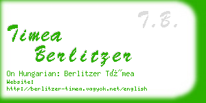 timea berlitzer business card